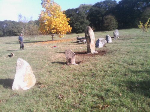 Autre Photo d'un site mégalithique par Alain Lucas à Landudec (cercle de pierres)